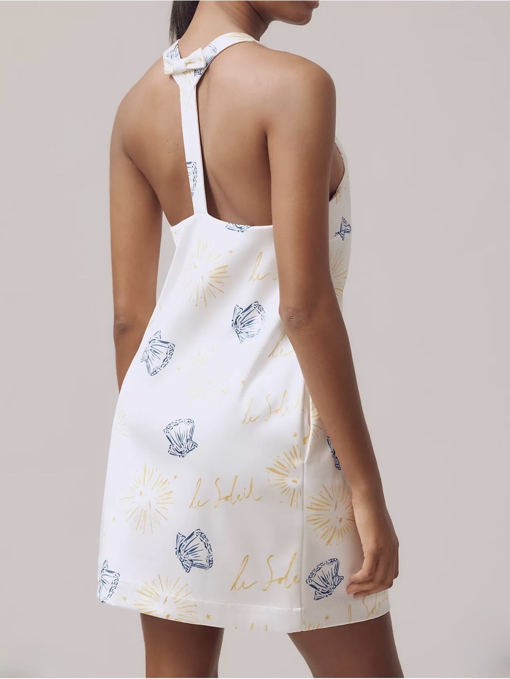 Nephthys Illustrated × Maeve Sleeveless Square-Neck Shift Mini Dress - Size S